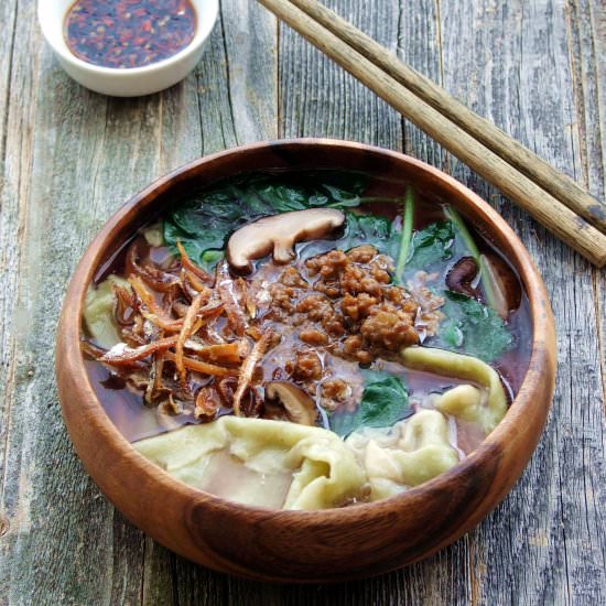 Spinach Pan Mee 菠菜板面