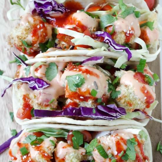 Skinny Bang Bang Cauliflower Tacos