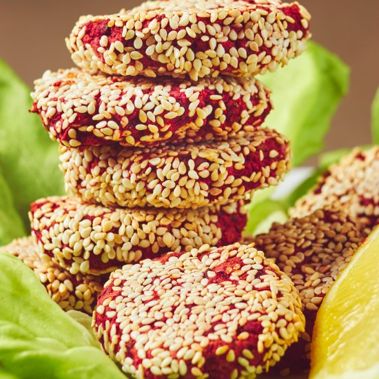 Easy Baked Beetroot Falafels