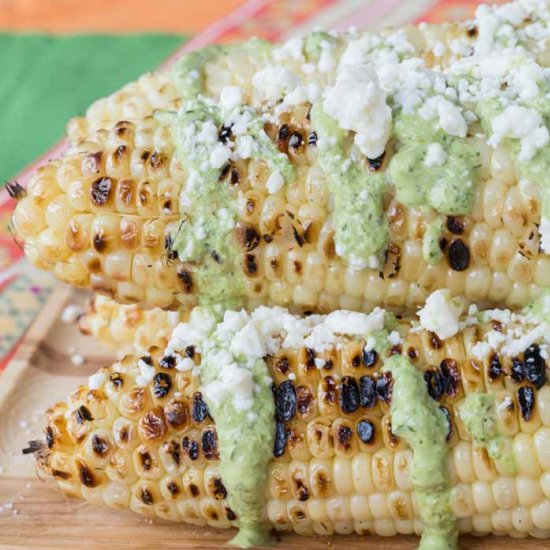 Peruvian-Style Grilled Street Corn