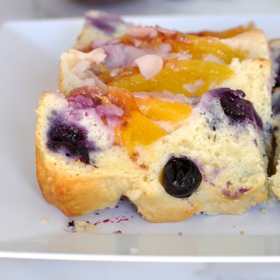 Peach Blueberry Upside Down Cake