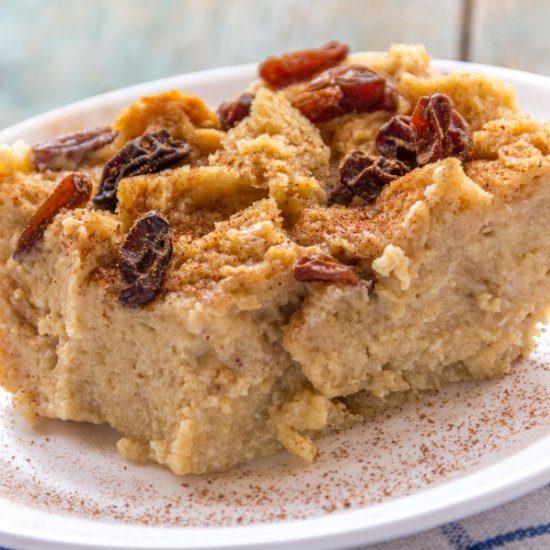 Bread Pudding with Kiss of Raisins