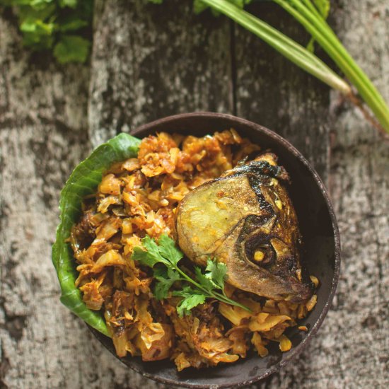 Cabbage With Fish Head