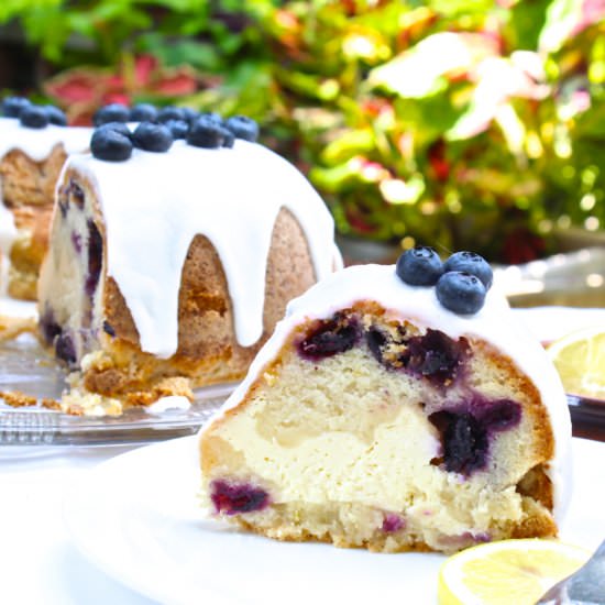 Blueberry Lemon Cream Cheese Cake