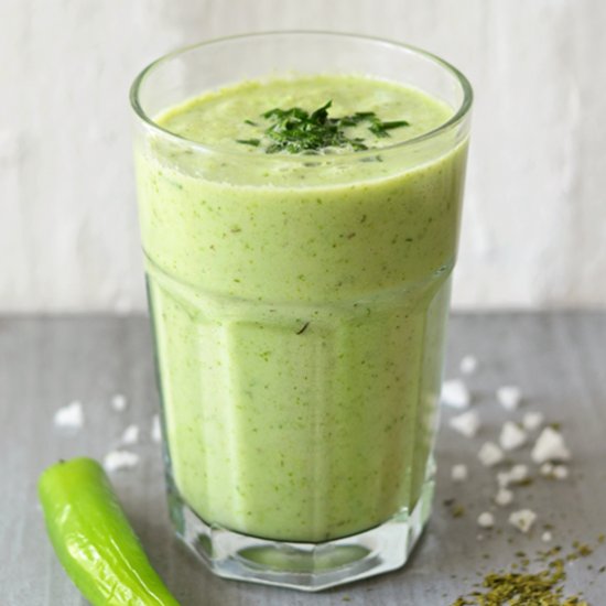 Drinkable Salad Savory Green Smoothie