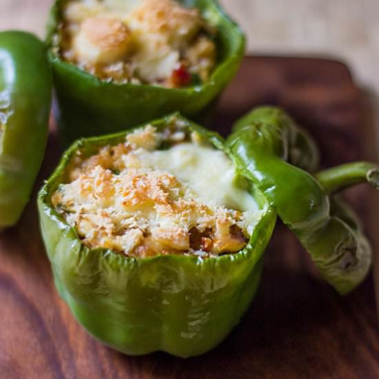 Double Cheese Stuffed Capsicums