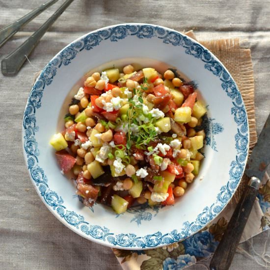 Chick Peas and Tomato Salad