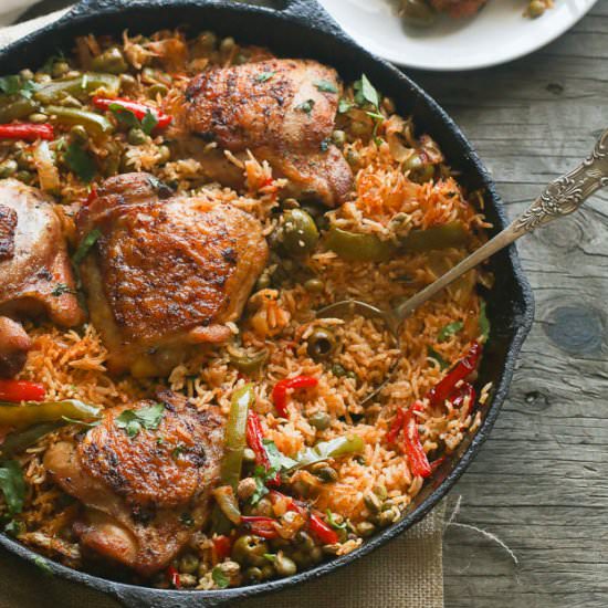 One Pot Puerto Rican Chicken