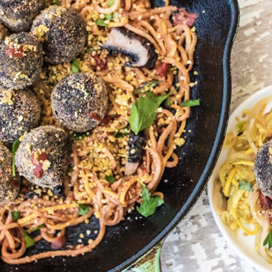 Mushroom & Tempeh Vegan Meatballs