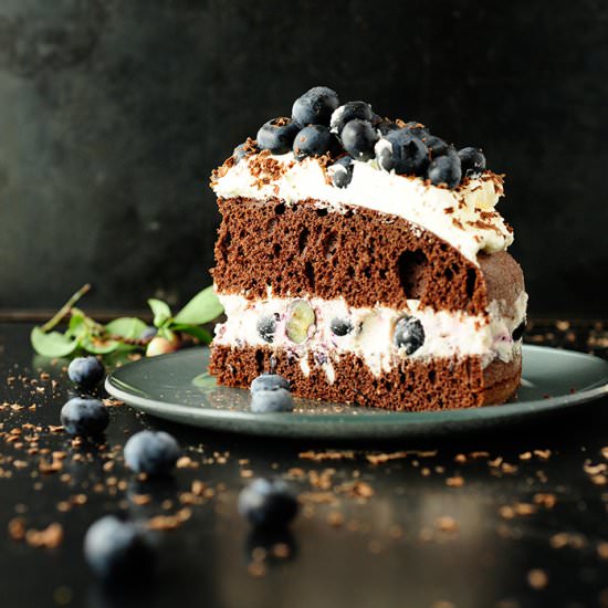 Blueberry Chocolate Cake