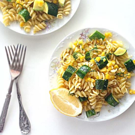 Easy Zucchini And Corn Pasta