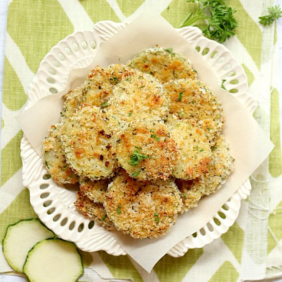 Baked Zucchini Parmesan Chips