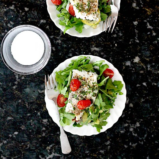 Foil Baked Cod Fish With Tomatoes