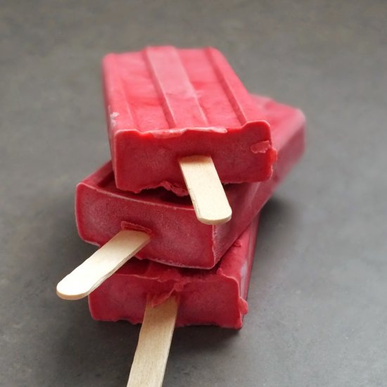 Coconut-Raspberry Popsicles