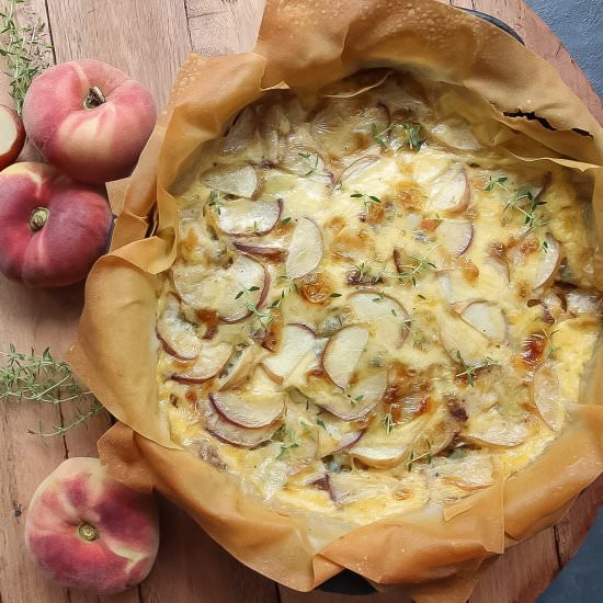 Wild Peach & Gorgonzola Quiche