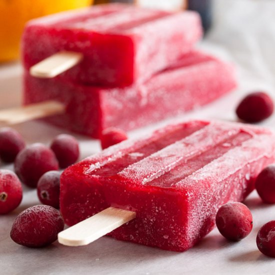 Cranberry Orange Popsicles