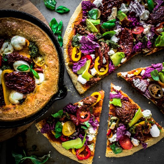 Teff and Chickpea Flour Pizza Crust