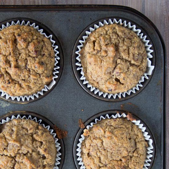 Low Carb Chocolate Banana Muffins