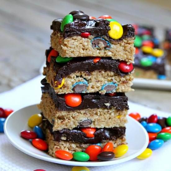 No Bake Monster Cookie Bars