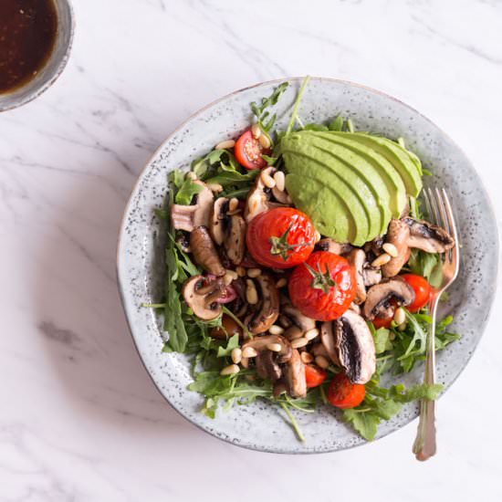 Mushroom Salad with Mole Dressing