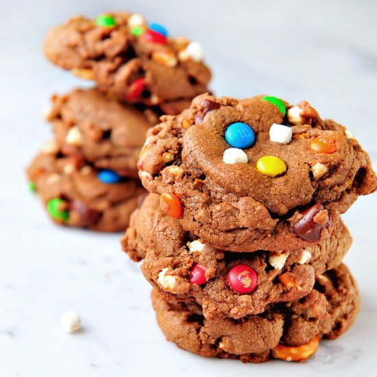 Chocolate Snack Monster Cookies