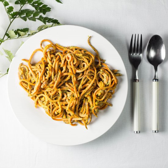 Butternut Squash Noodles with Pesto