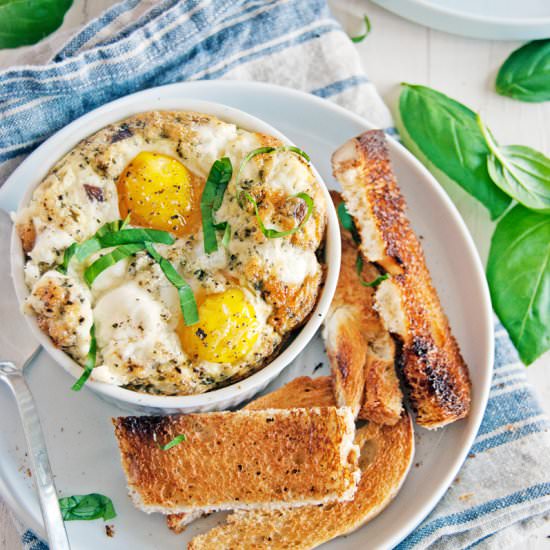 Mushroom and Shallot Egg Bakes