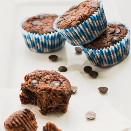 Double Chocolate Fudge Muffins