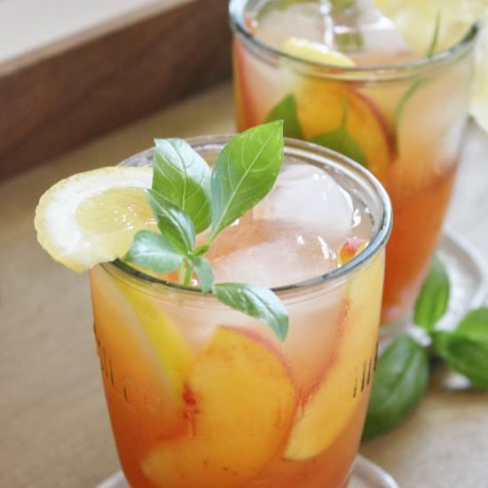 Peach + Basil Lemonade