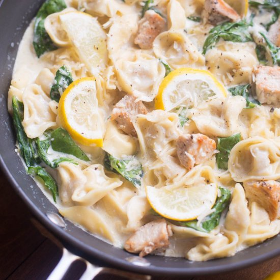 One Pan Creamy Chicken Tortellini