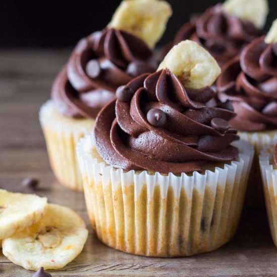 Banana Chocolate Chip Cupcakes