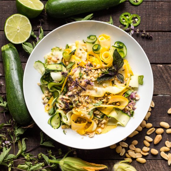 Thai Shaved Summer Squash Salad