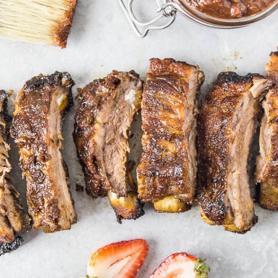 Jalapeno & Strawberry BBQ Ribs