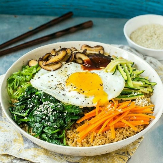 Vegetarian Quinoa Bibimbap