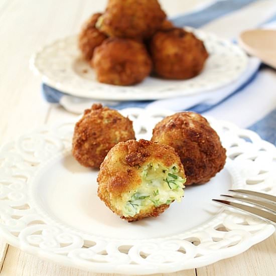 Feta and Zucchini Fritters