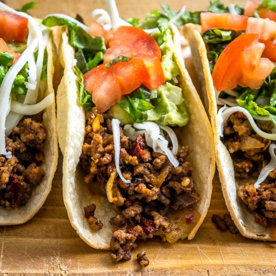 Classic Ground Beef Hard Shell Tacos