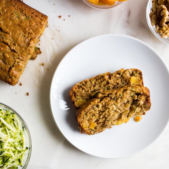 Whole Wheat + Oat Zucchini Bread