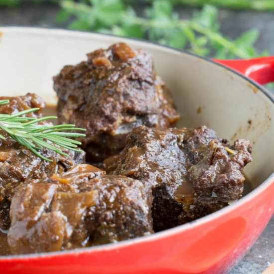 Molasses Pomegranate Braised Short