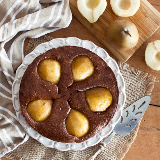 Flourless Chocolate & Pear Cake