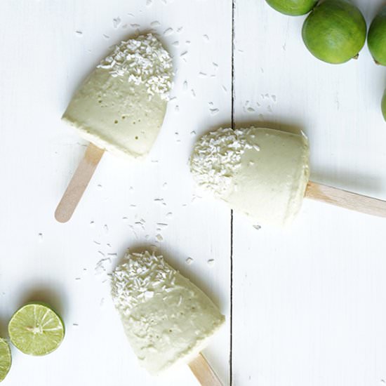 Healthy Key Lime Pie Popsicles