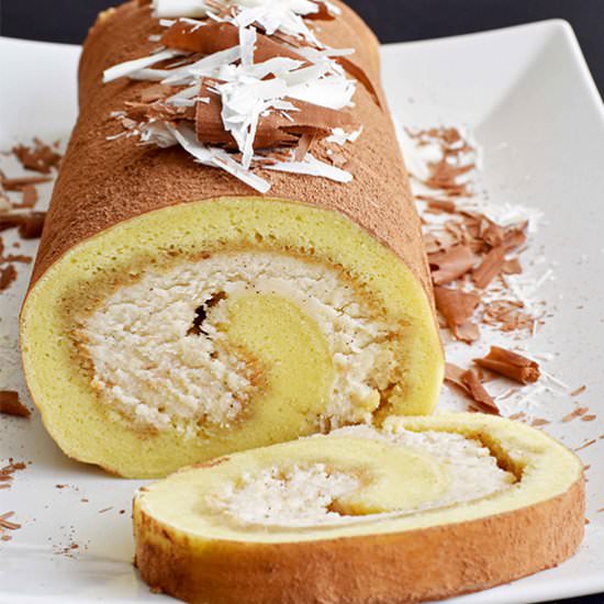 Tiramisu Swiss Roll