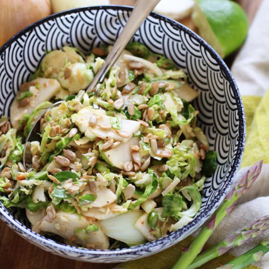 Asian raw green veggie salad