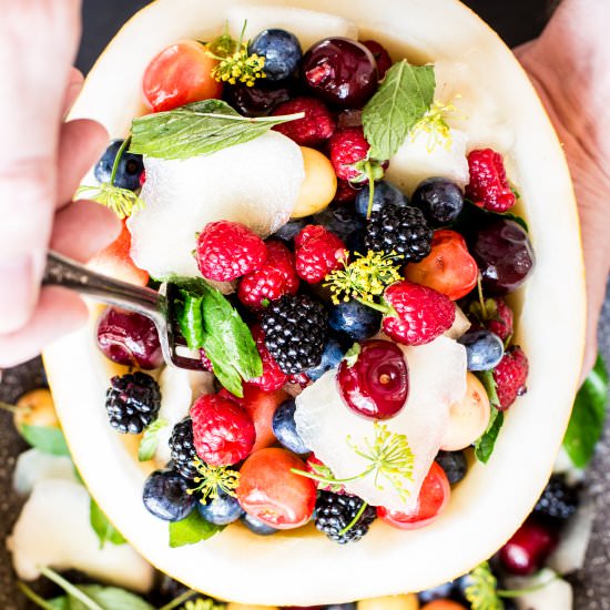 Fresh fruit salad bowl