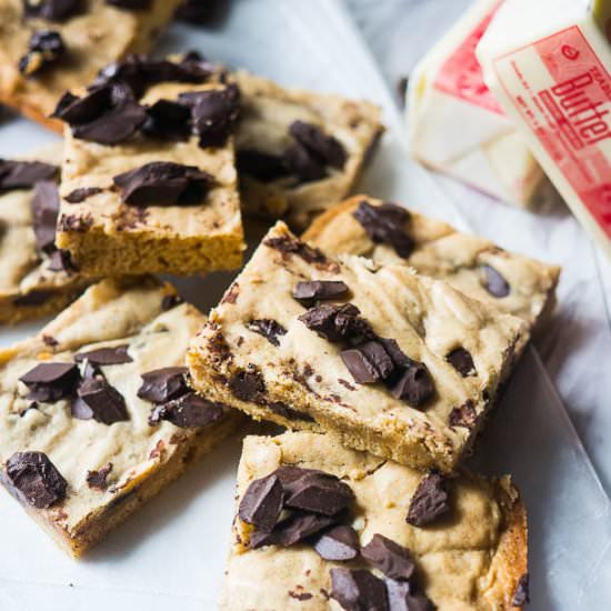 Brown Butter Chocolate Chunk Bars