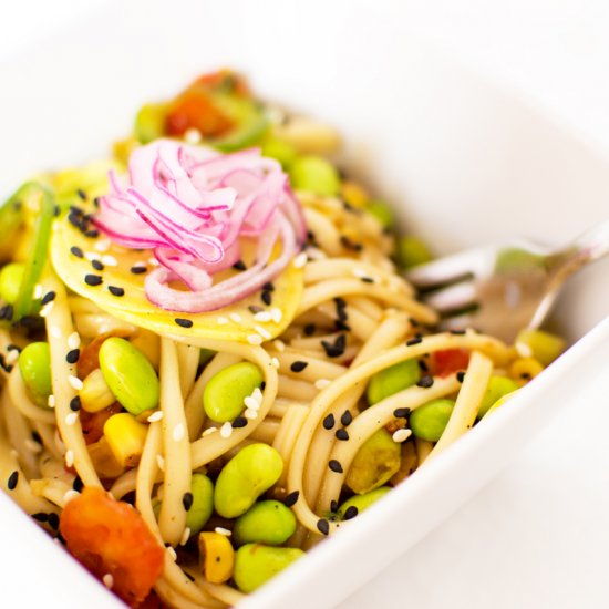 Hoisin-Chili Udon Noodles