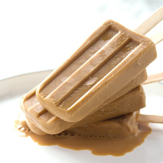 Boozy Caramel Coffee Popsicles