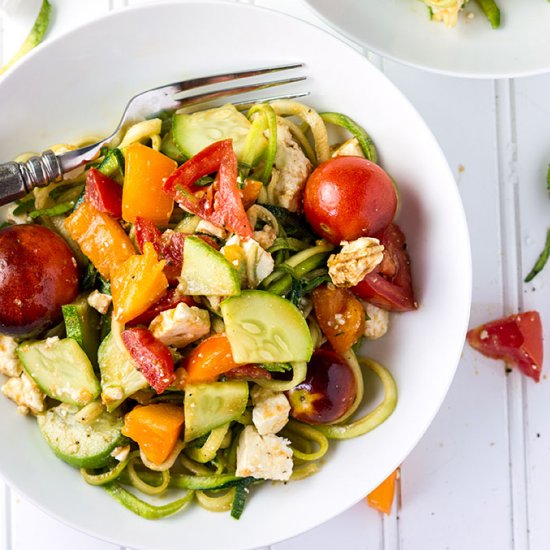 Heirloom Tomato Zoodle Salad