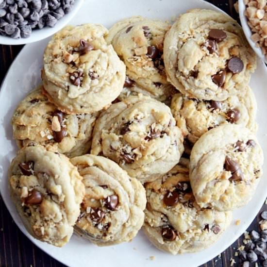 Toasted Coconut & Toffee Cookies