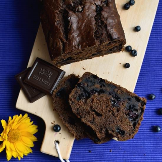 Zucchini Chocolate Blueberry Cake