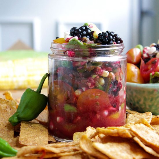 Padron Pepper and Blackberry Salsa